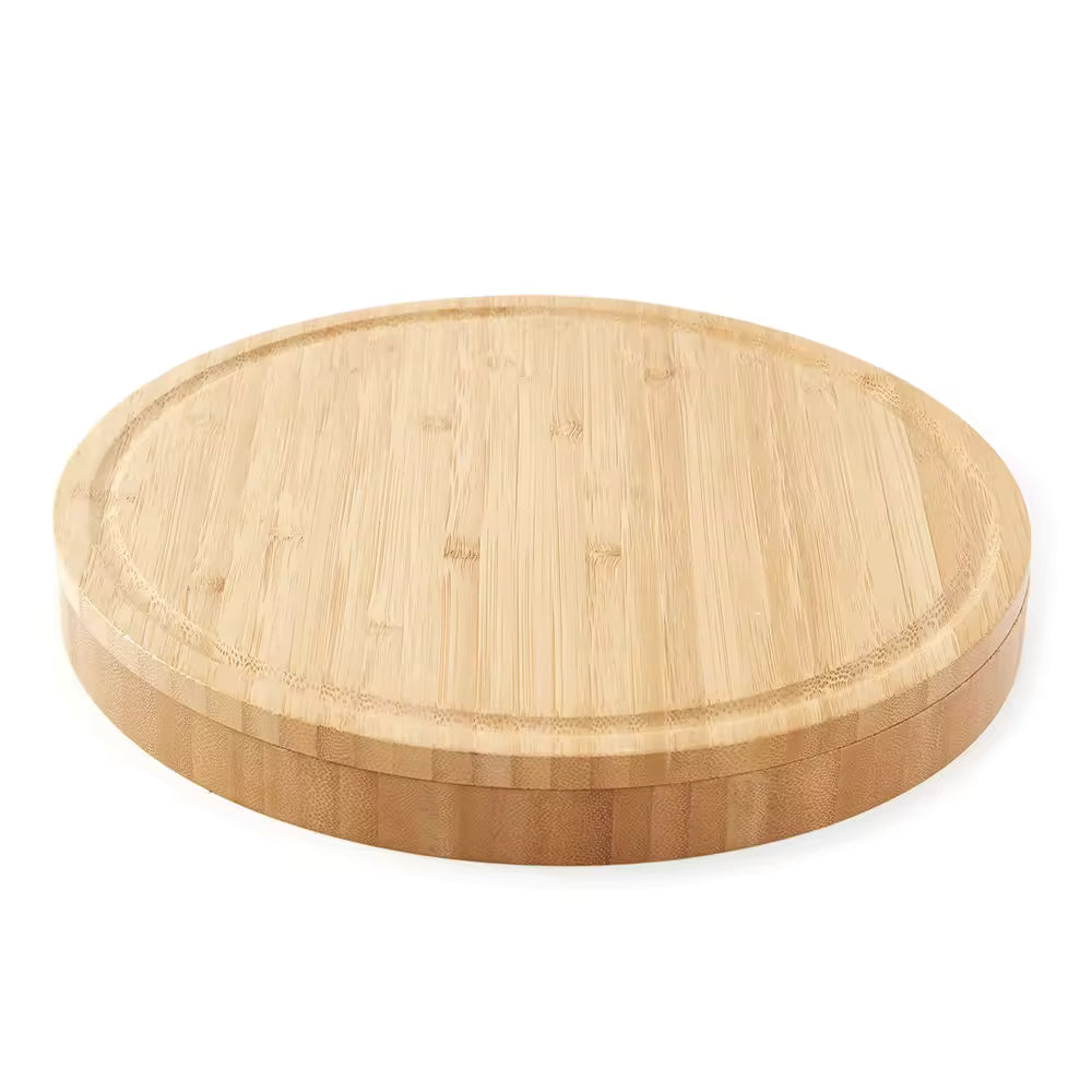Tabla de queso 25cm bambú + 3 accesorios