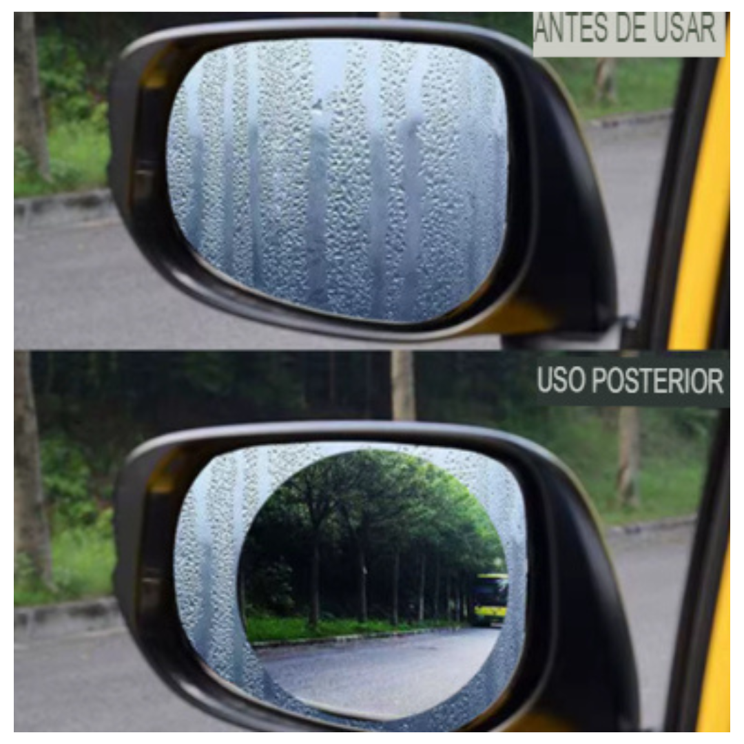 2x Películas protectoras de espejos retrovisores laterales impermeables antiniebla