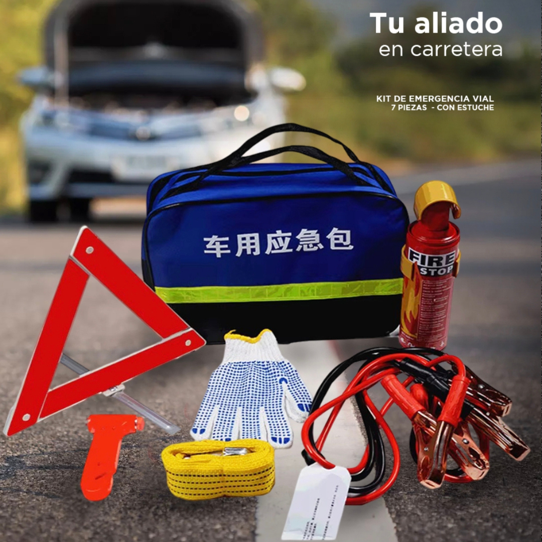 Kit de emergencia seguridad para auto - 7 Piezas
