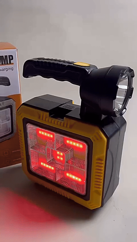 Linterna doble luz con carga solar y Kit herramientas