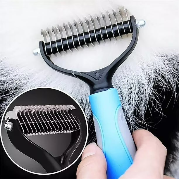 Cepillo removedor de pelo para mascotas 2 en 1