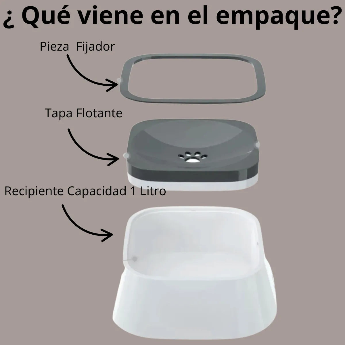 Bebedero antiderrame para mascotas