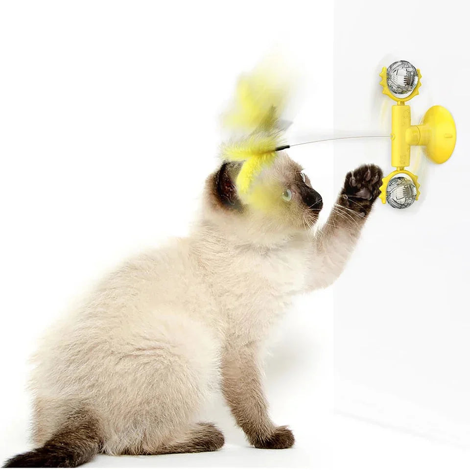 Juguete dispensador de golosinas para gatos 3 en 1